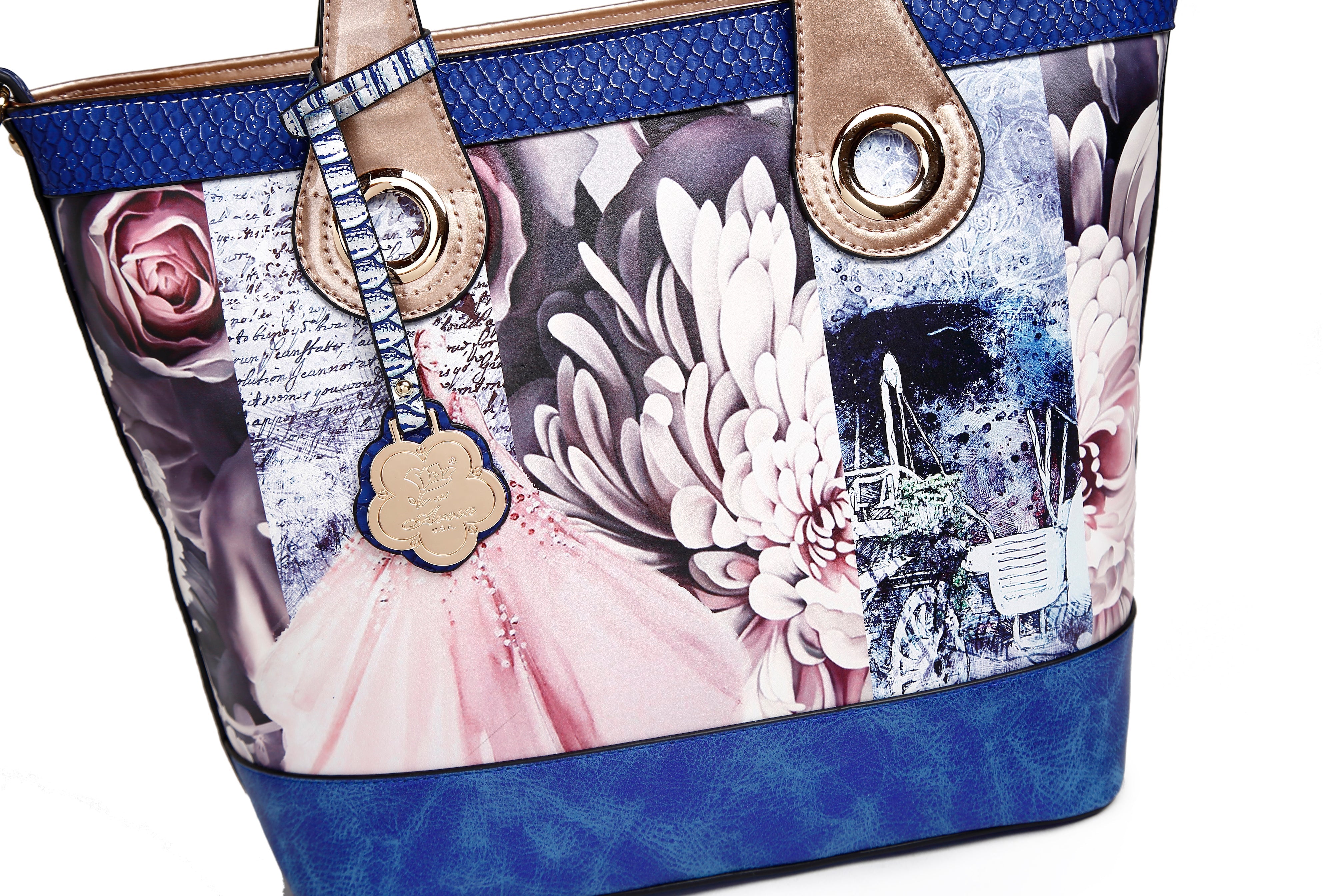 Blossomz Tote Designer Luxury Tote Bag for Women - Brangio Italy Co.