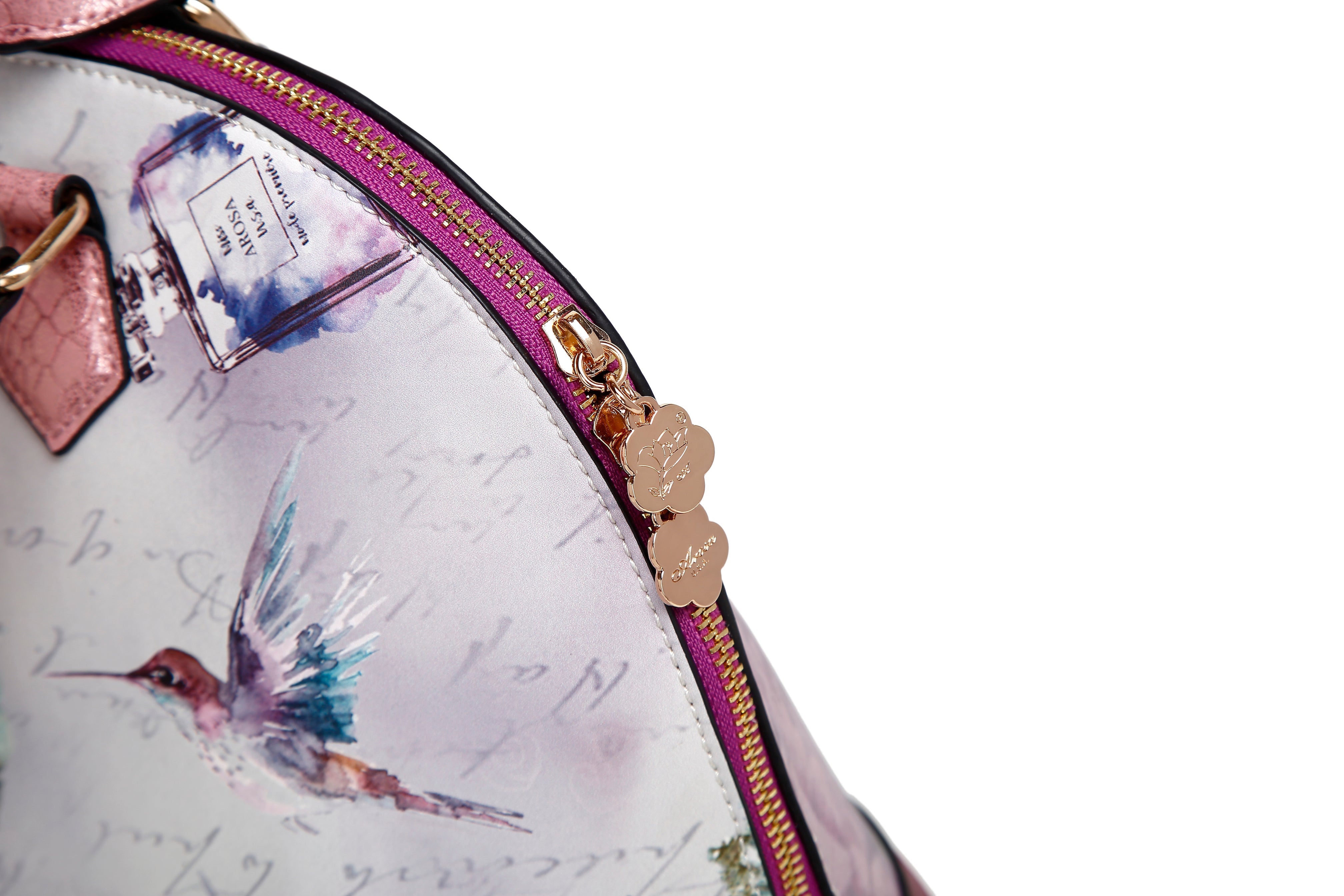 Arosa Fragrance Dome Vintage Hollywood Retro Graphic Handbag - Brangio Italy Co.