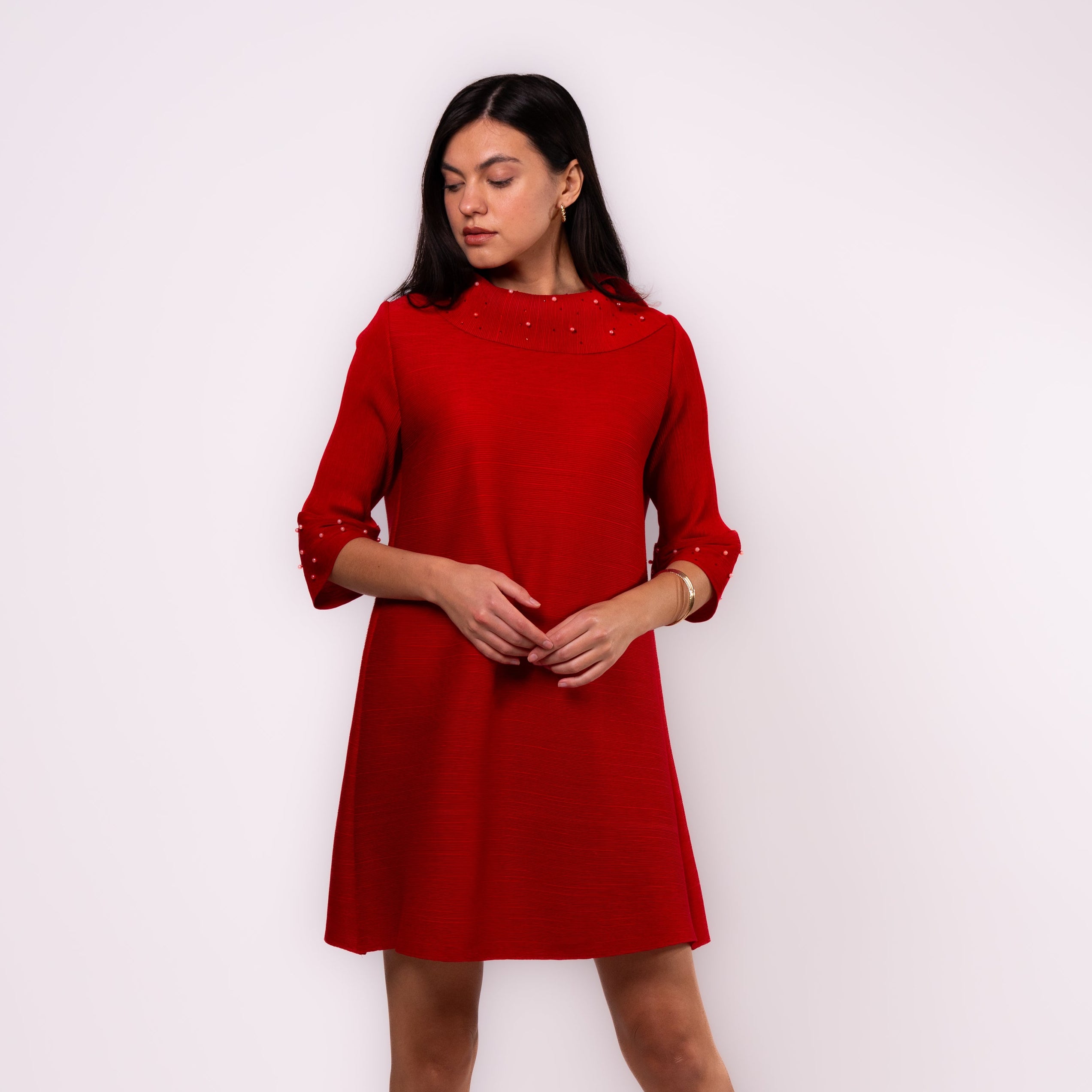 Moonpetal Mist Drape Dress