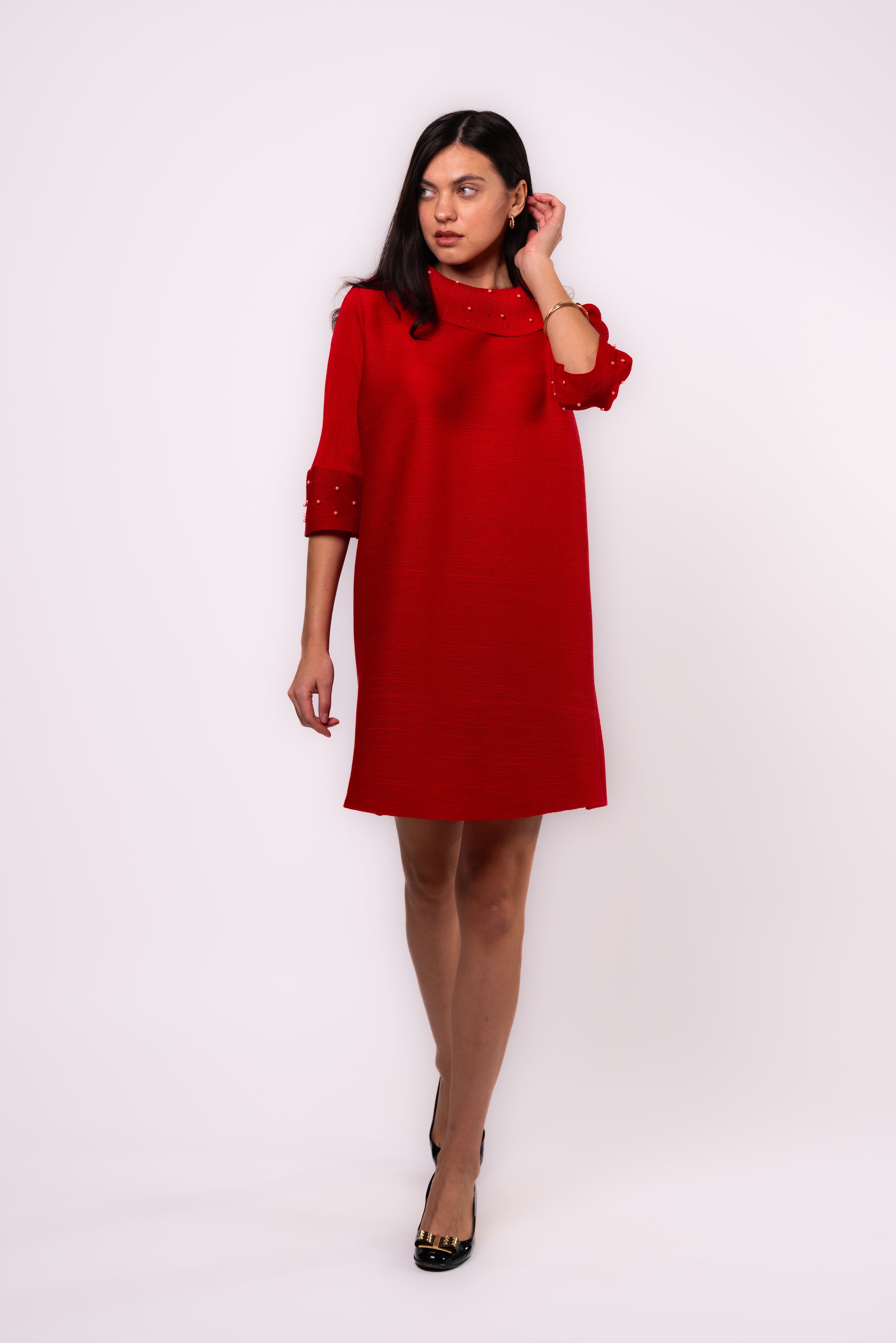 Moonpetal Mist Drape Dress