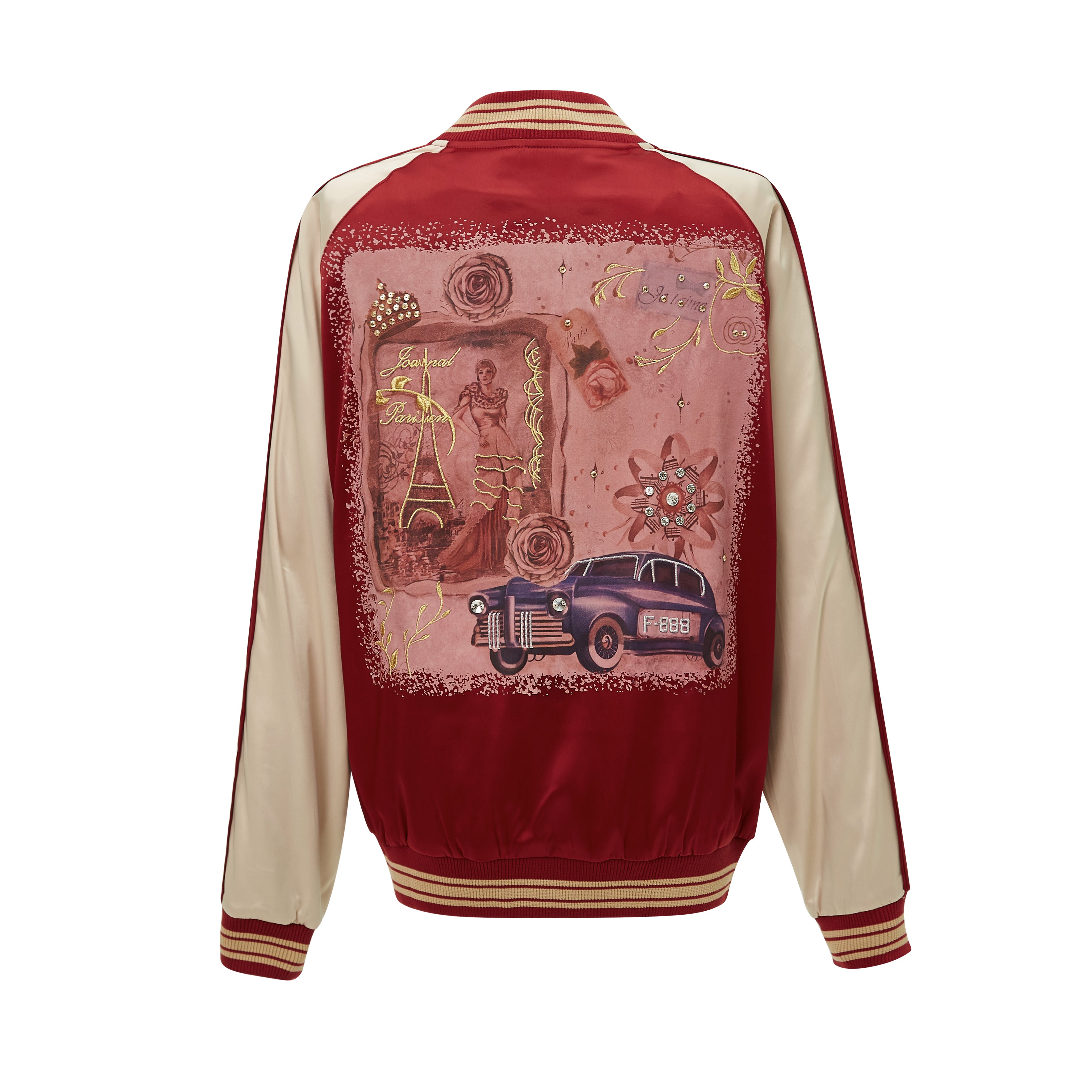 La Belle Époque Satin Bomber Jacket
