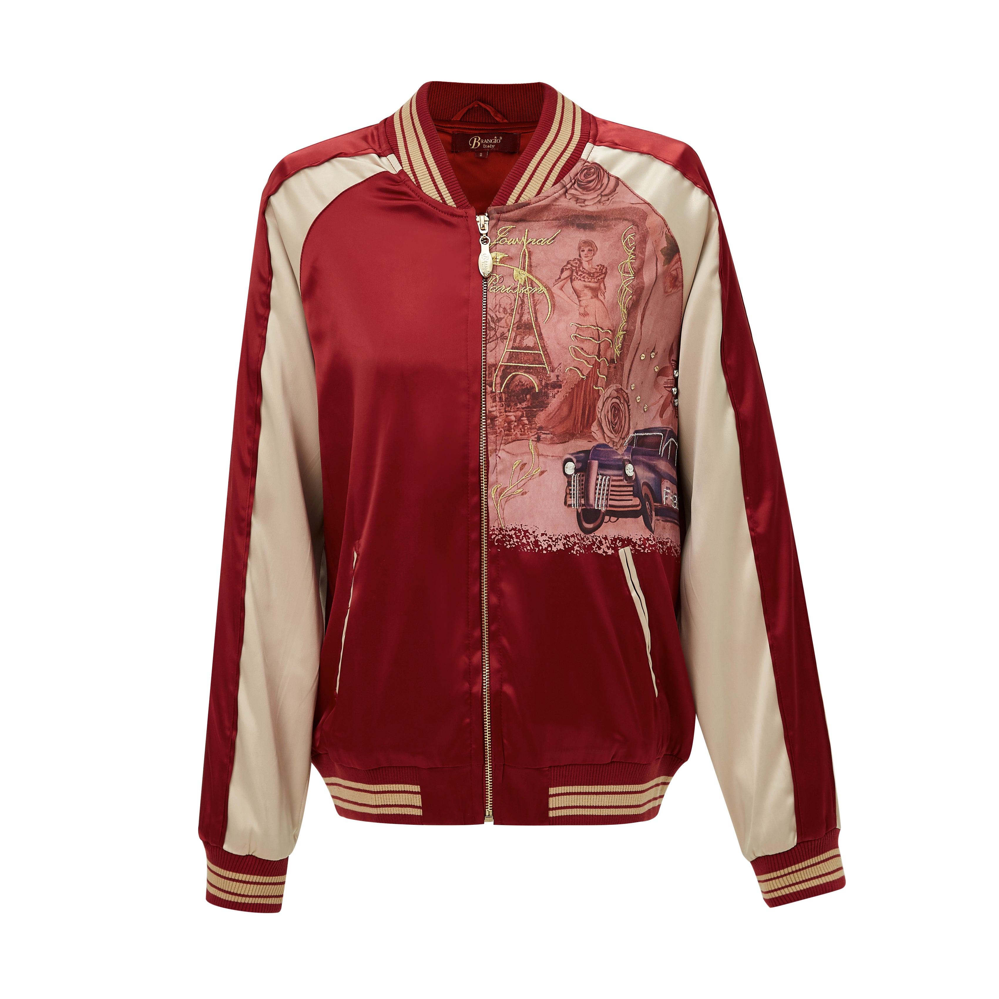 La Belle Époque Satin Bomber Jacket