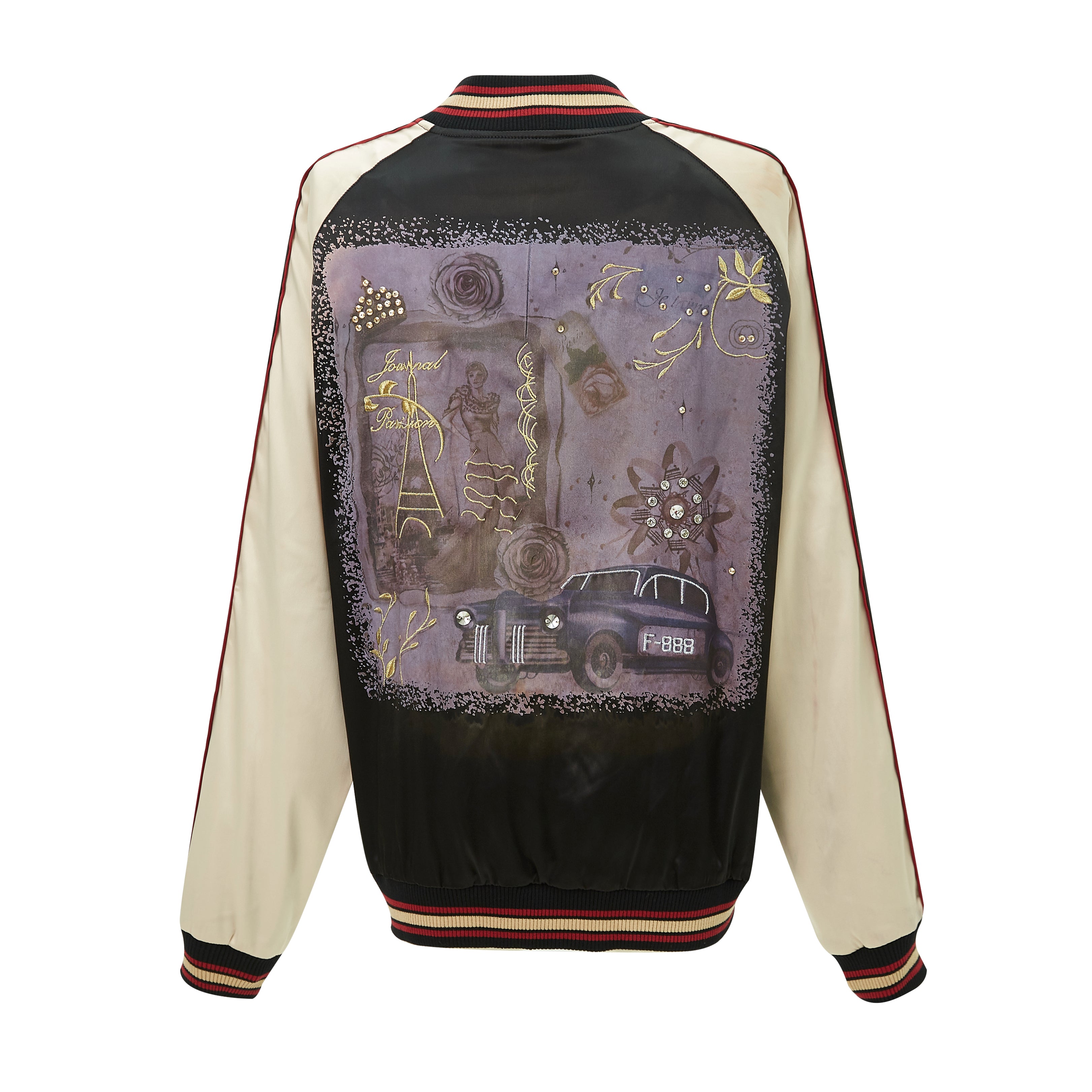 La Belle Époque Satin Bomber Jacket