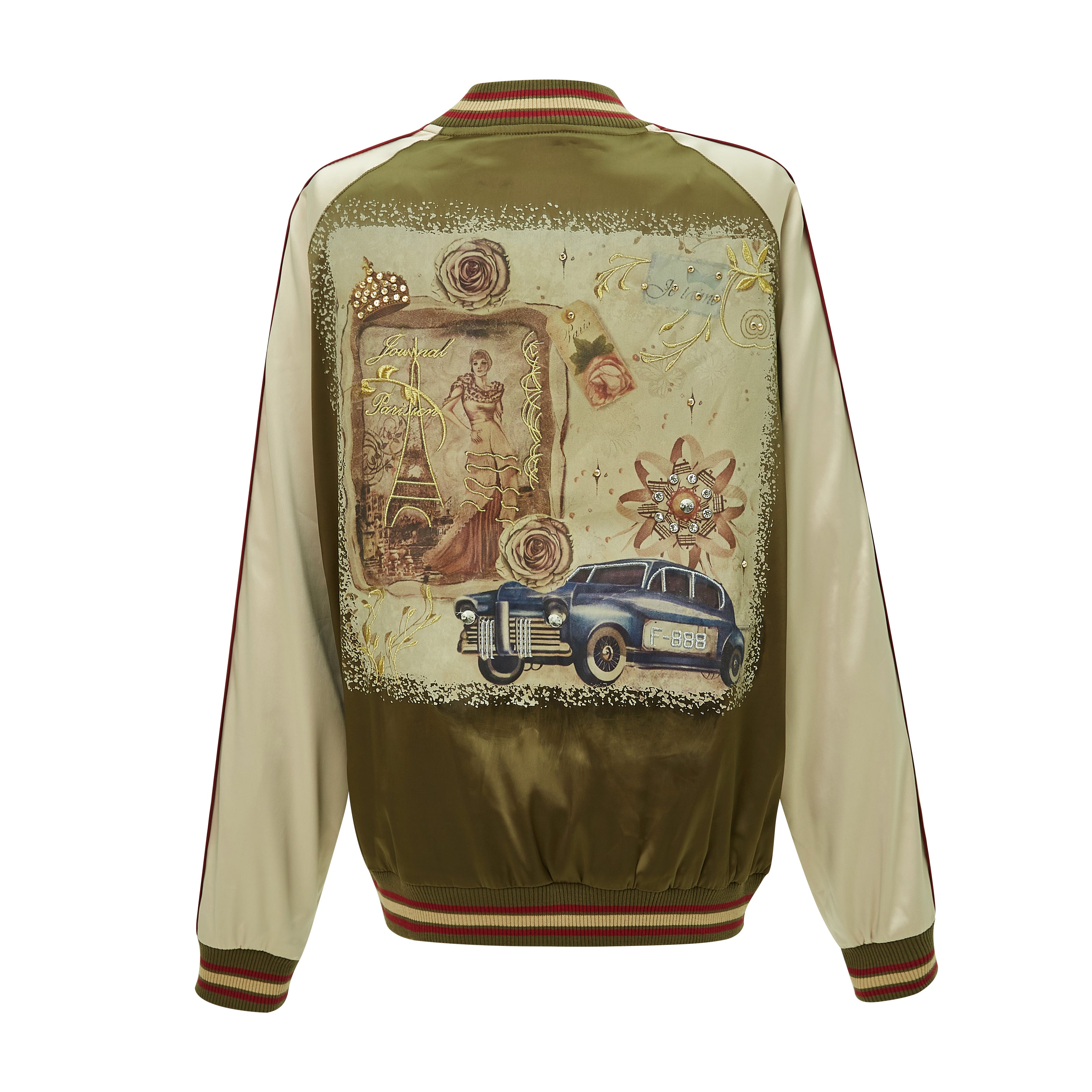 La Belle Époque Satin Bomber Jacket