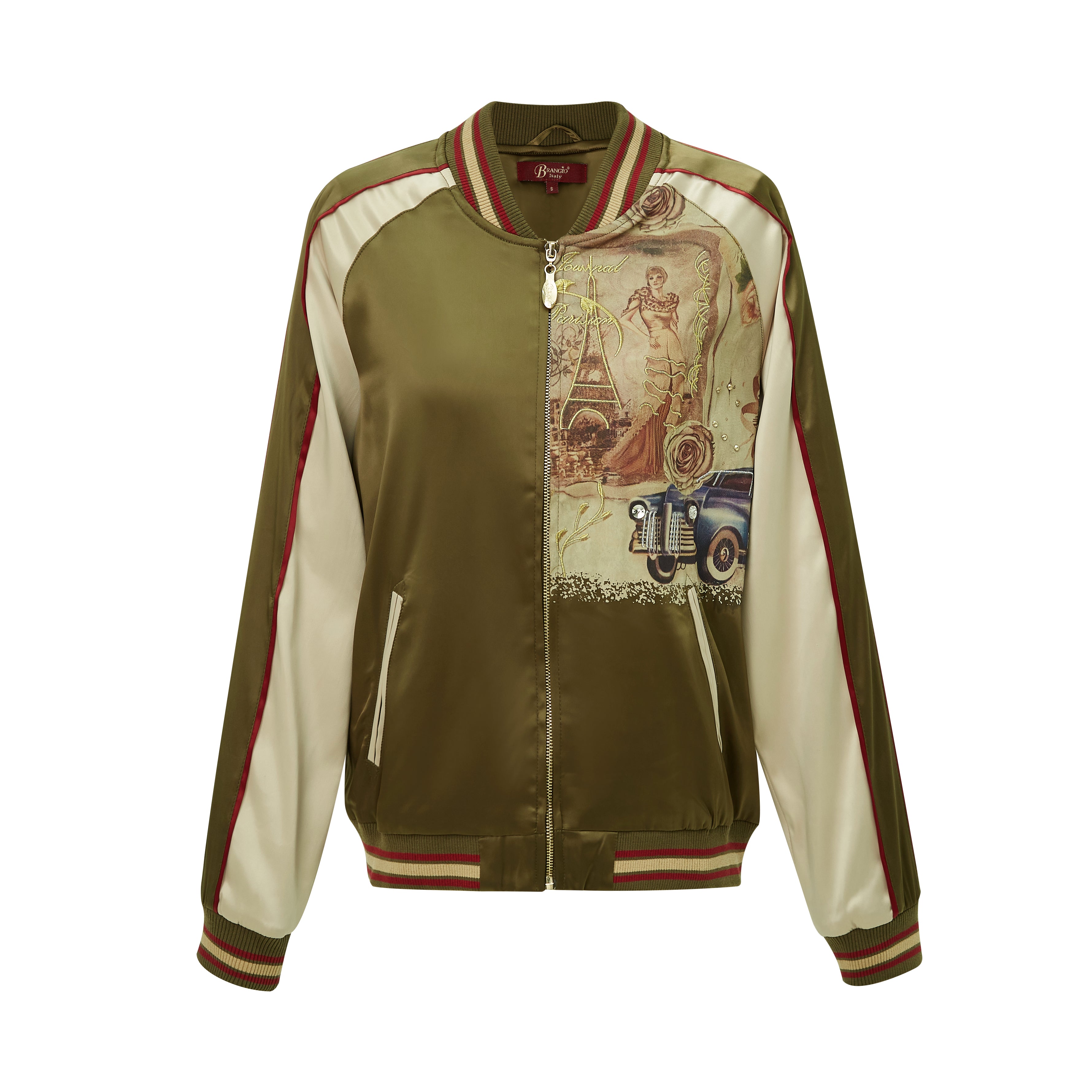 La Belle Époque Satin Bomber Jacket