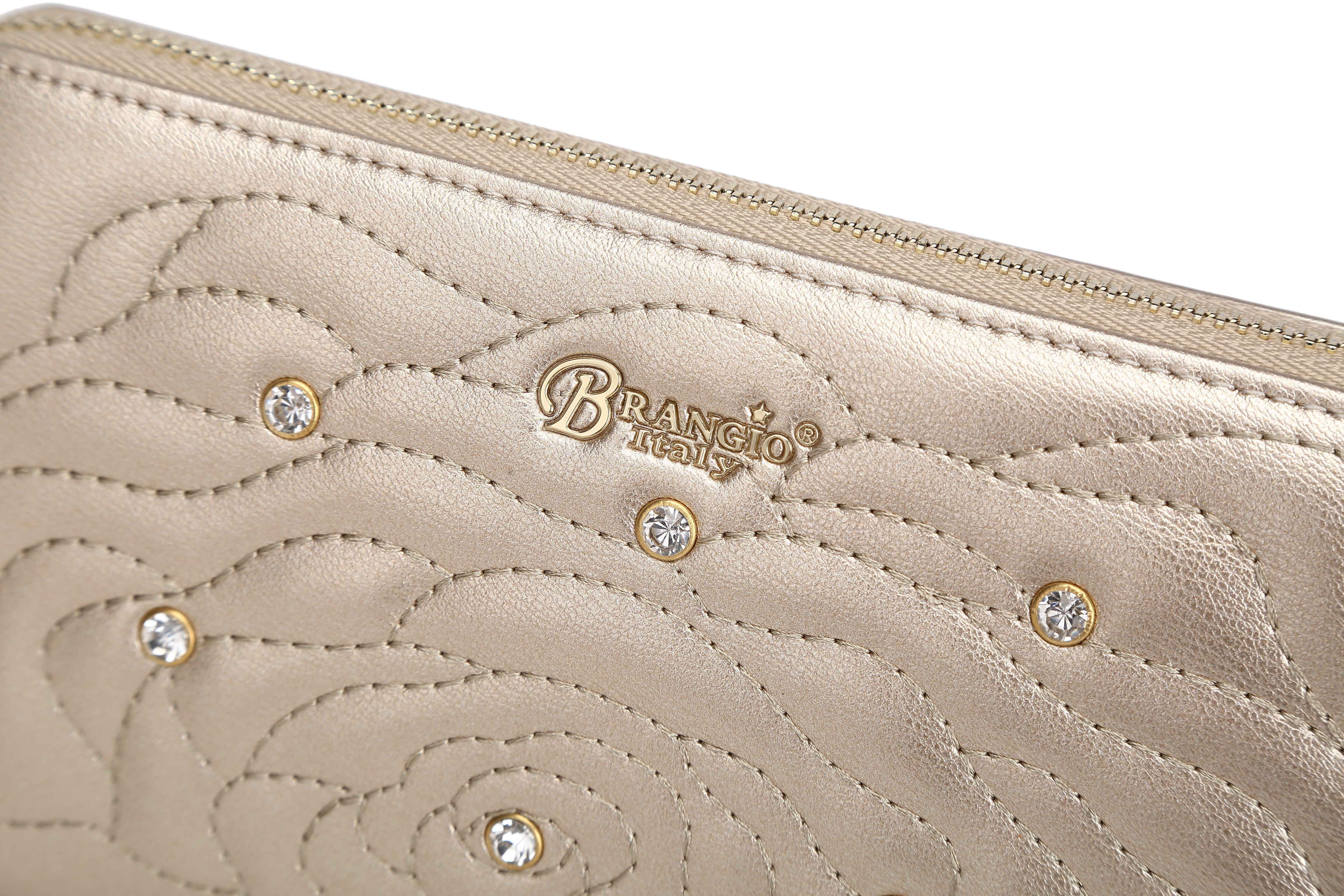 Rosette 3D Crystal Wristlet Wallet - Brangio Italy Collections