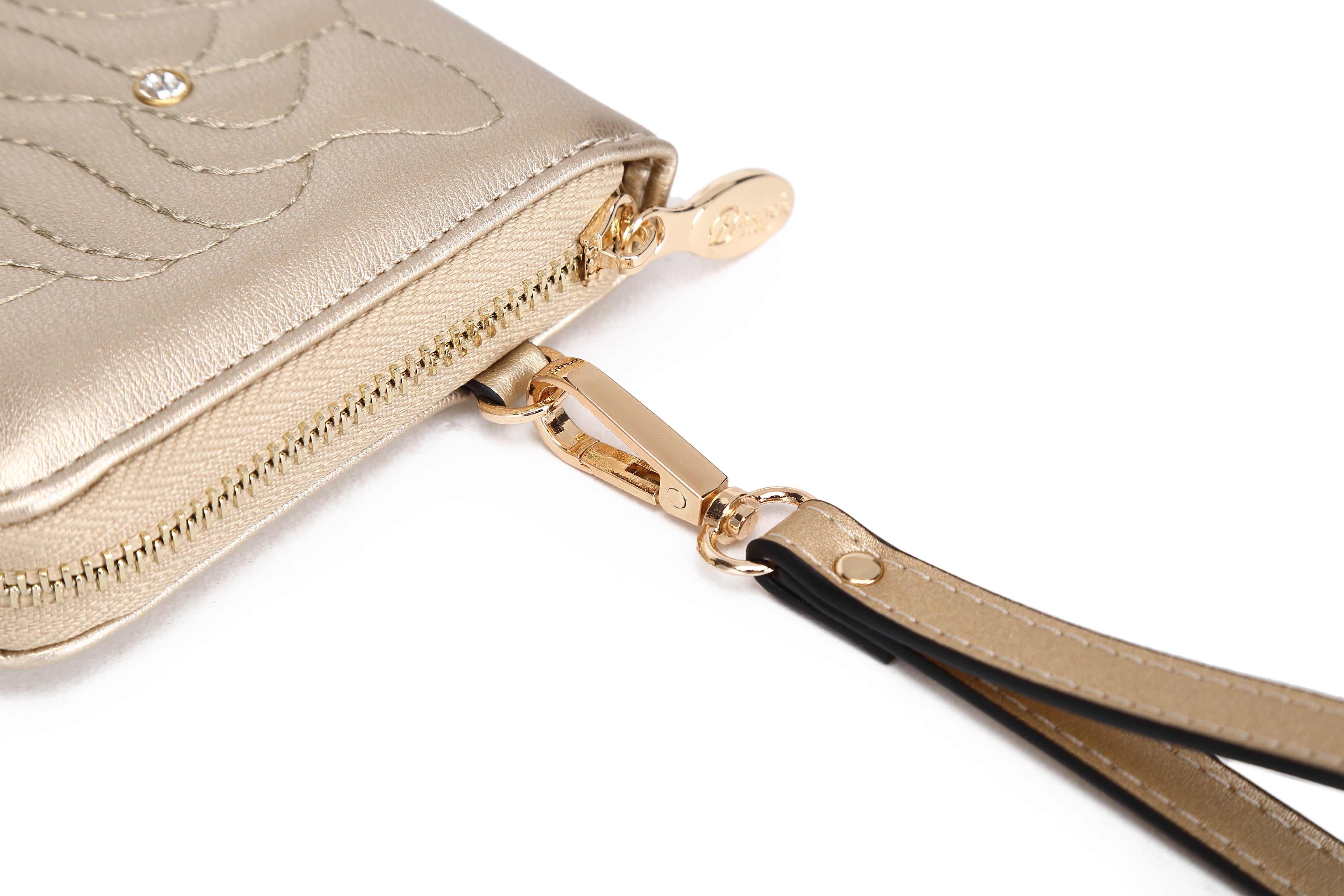 Rosette 3D Crystal Wristlet Wallet - Brangio Italy Collections