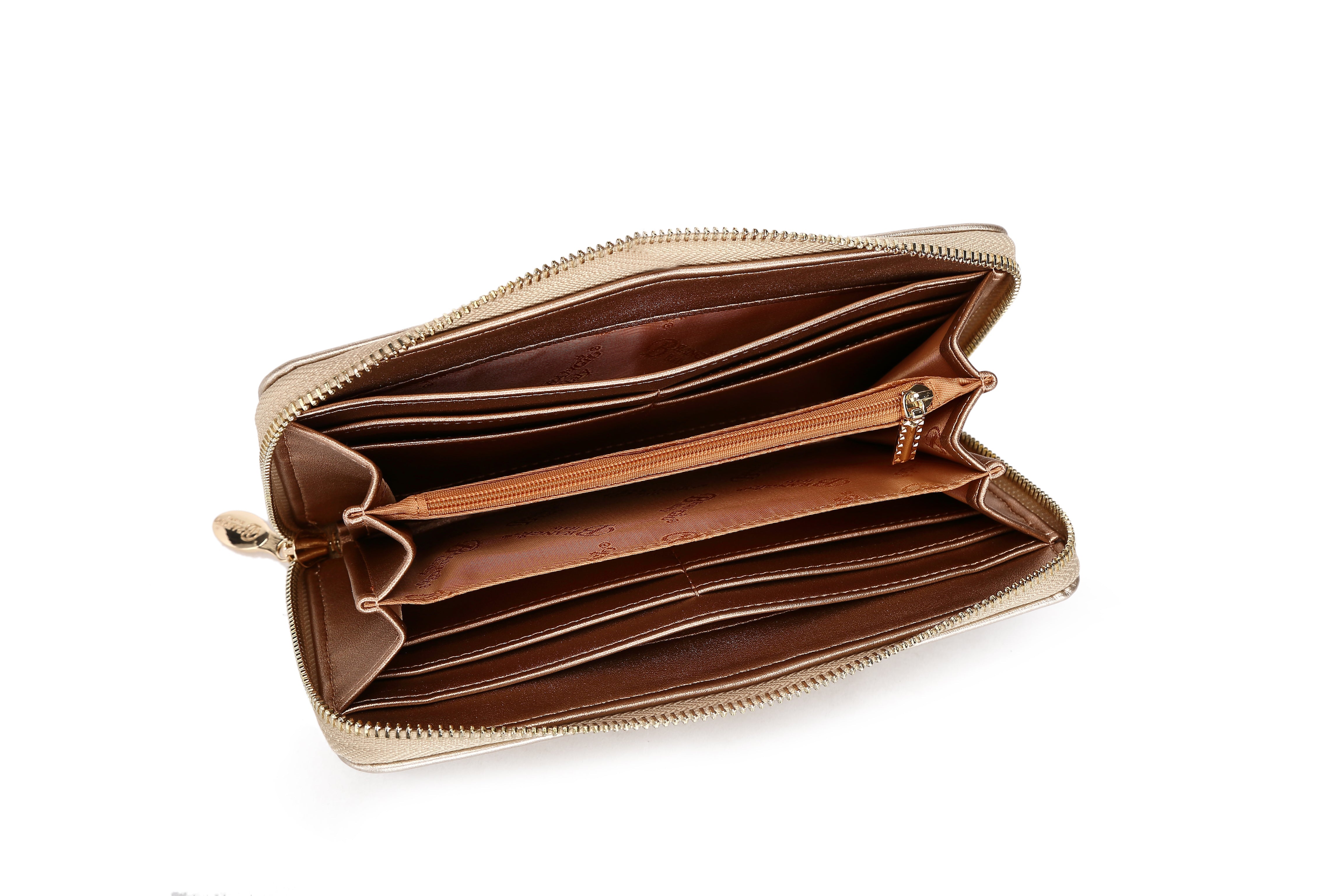 Rosette 3D Crystal Wristlet Wallet - Brangio Italy Collections